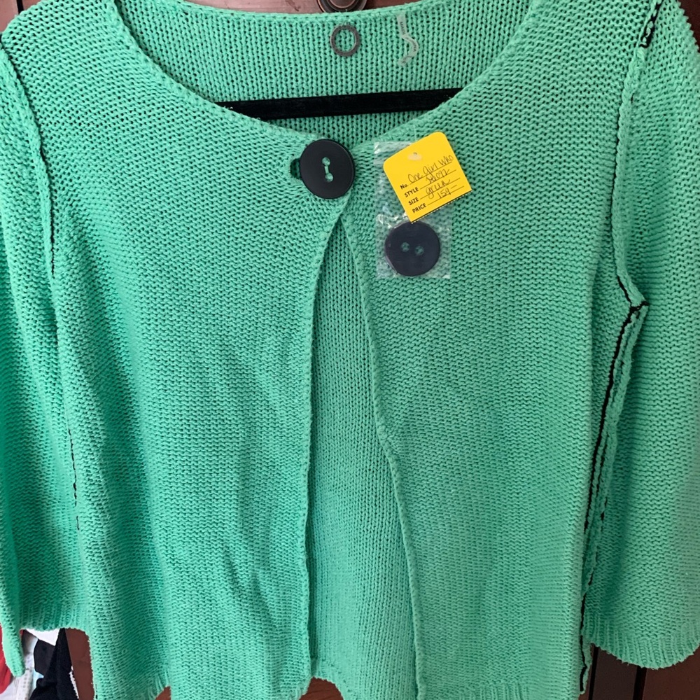 One Girl Who Mint Green Cardigan